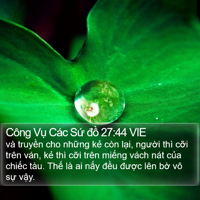 Công Vụ Các Sứ đồ 27:44 VIE Bible Study