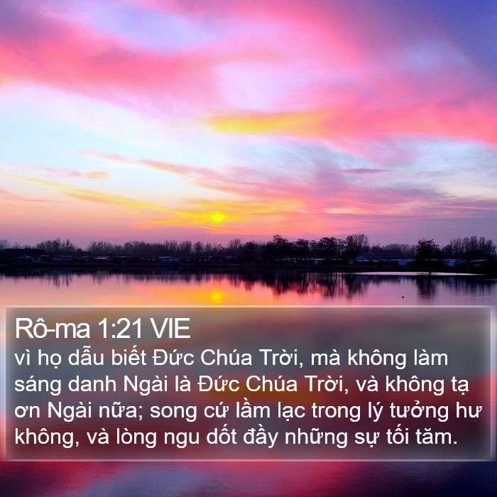 Rô-ma 1:21 VIE Bible Study