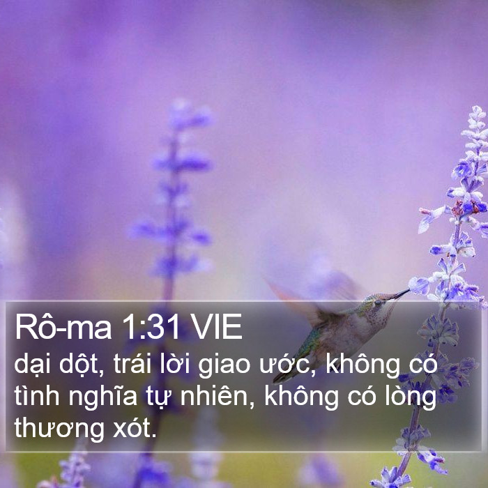 Rô-ma 1:31 VIE Bible Study