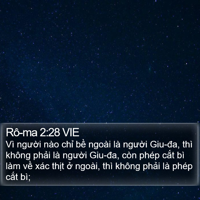 Rô-ma 2:28 VIE Bible Study