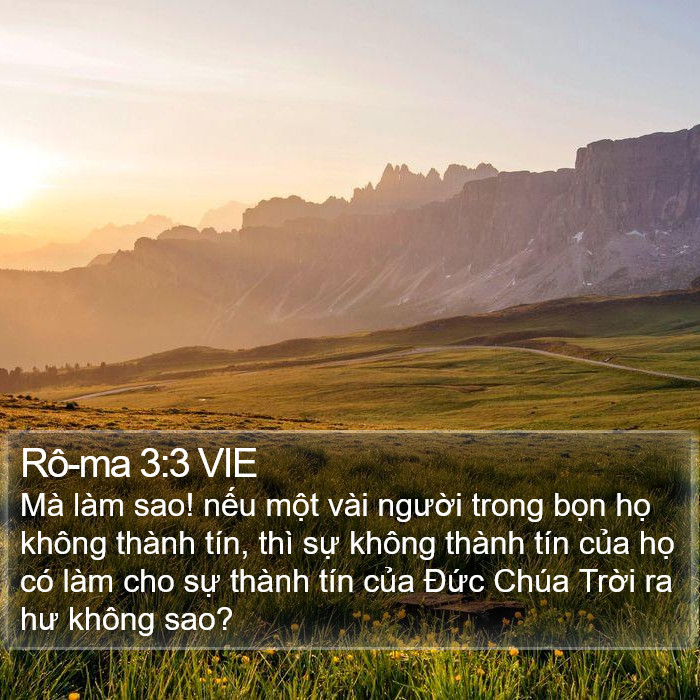 Rô-ma 3:3 VIE Bible Study