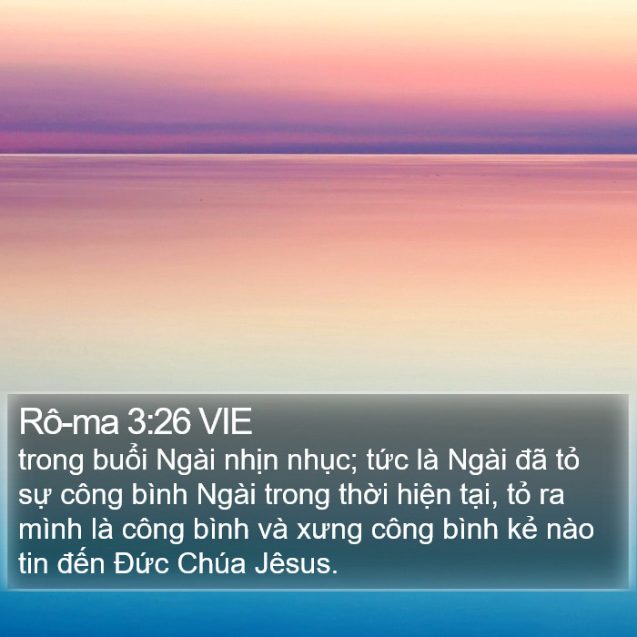 Rô-ma 3:26 VIE Bible Study