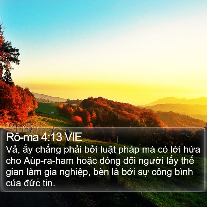 Rô-ma 4:13 VIE Bible Study