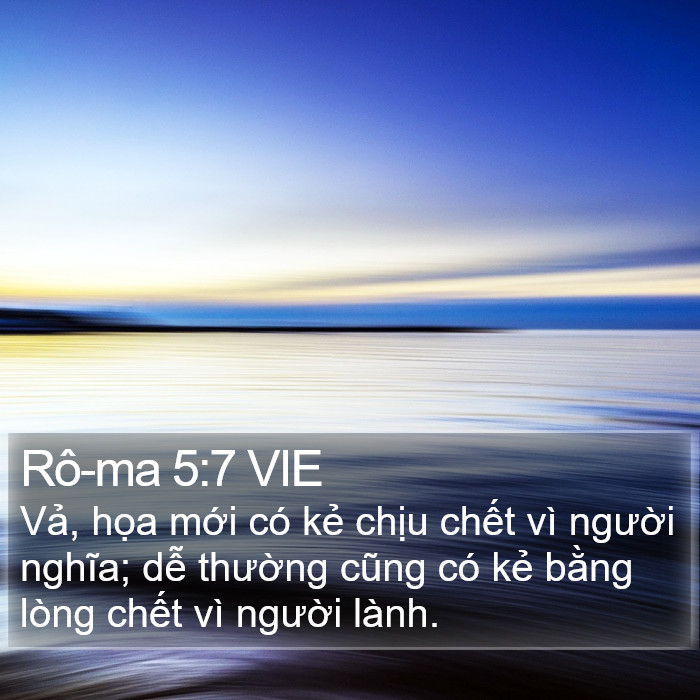 Rô-ma 5:7 VIE Bible Study