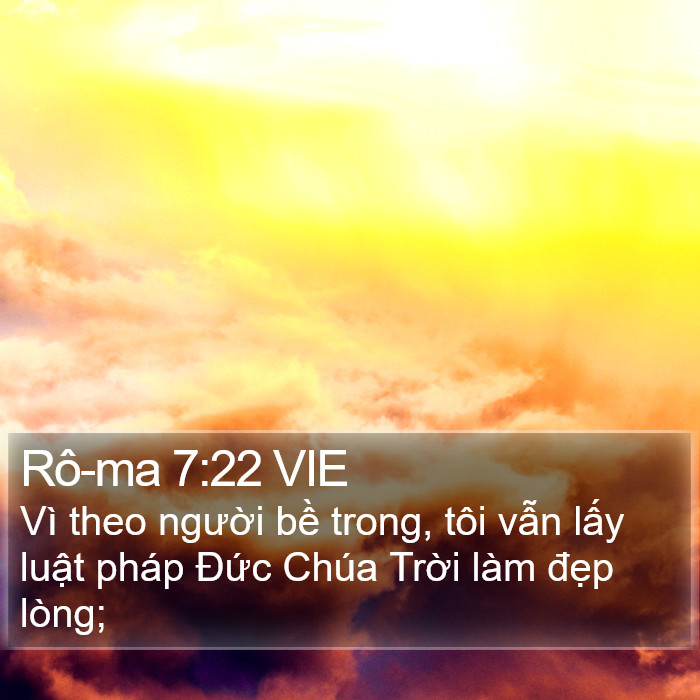 Rô-ma 7:22 VIE Bible Study
