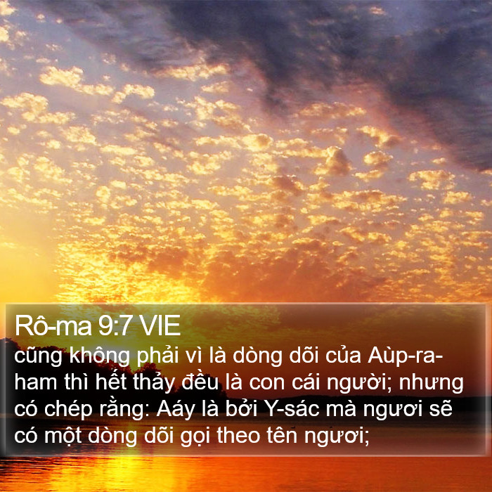 Rô-ma 9:7 VIE Bible Study