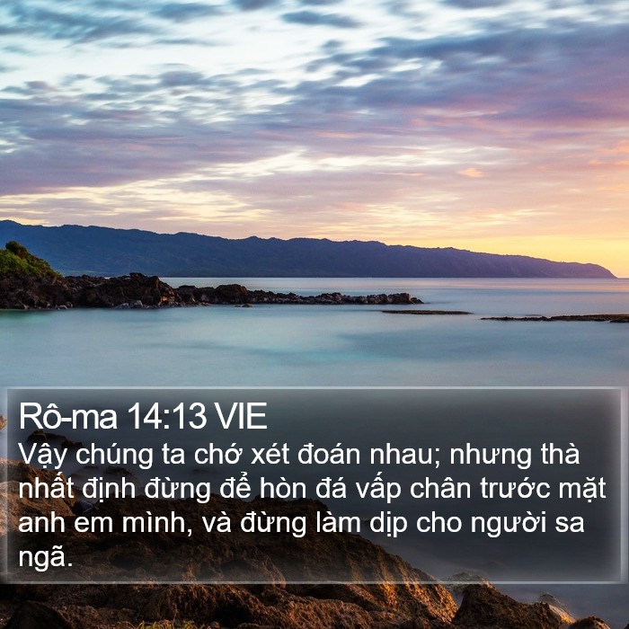 Rô-ma 14:13 VIE Bible Study