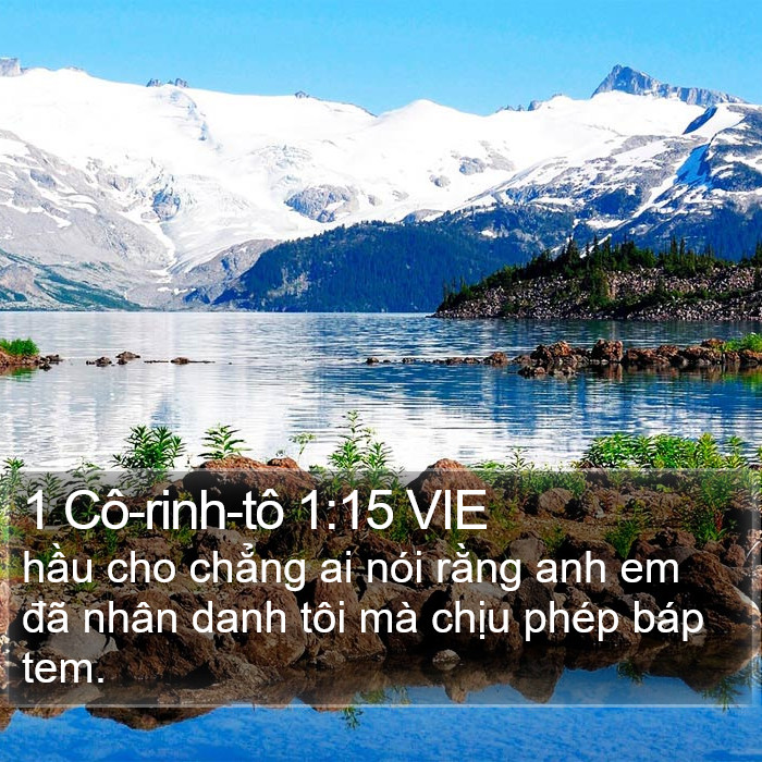 1 Cô-rinh-tô 1:15 VIE Bible Study