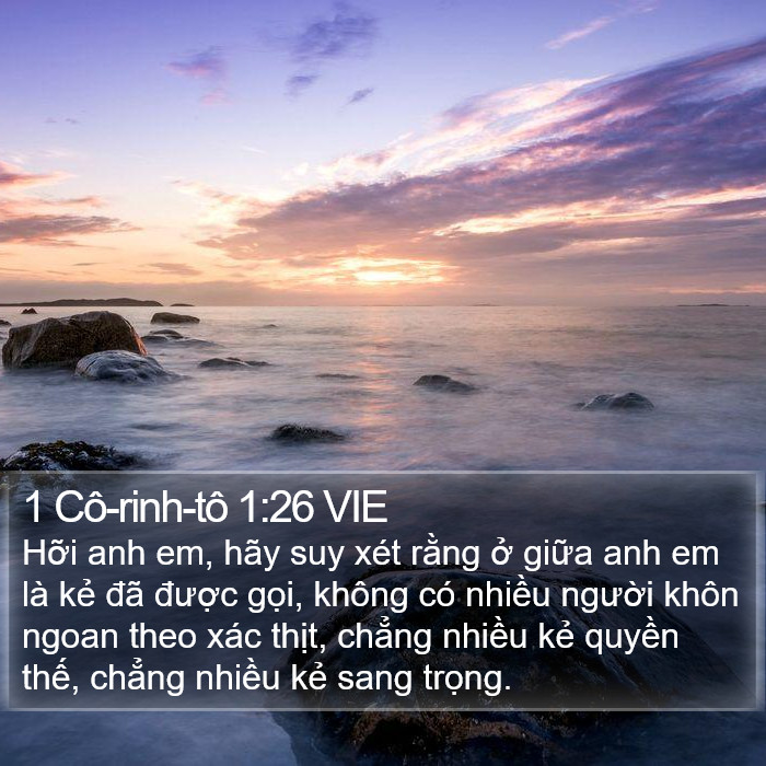 1 Cô-rinh-tô 1:26 VIE Bible Study