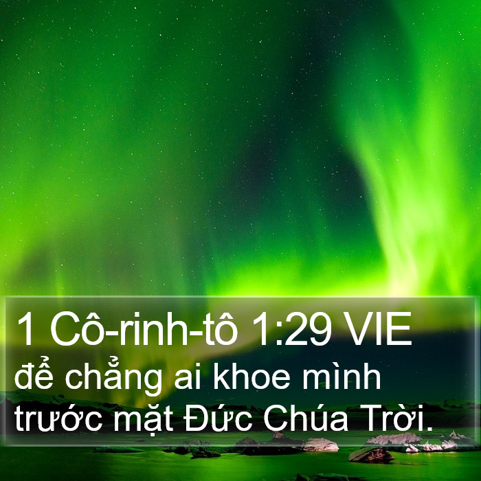 1 Cô-rinh-tô 1:29 VIE Bible Study