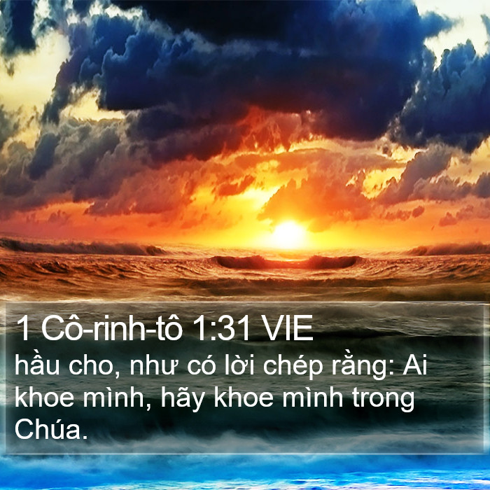 1 Cô-rinh-tô 1:31 VIE Bible Study