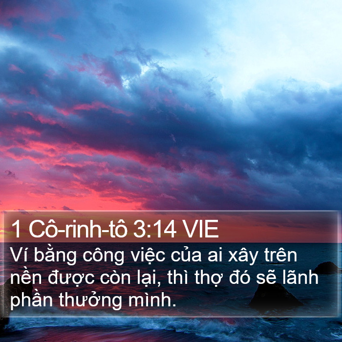 1 Cô-rinh-tô 3:14 VIE Bible Study