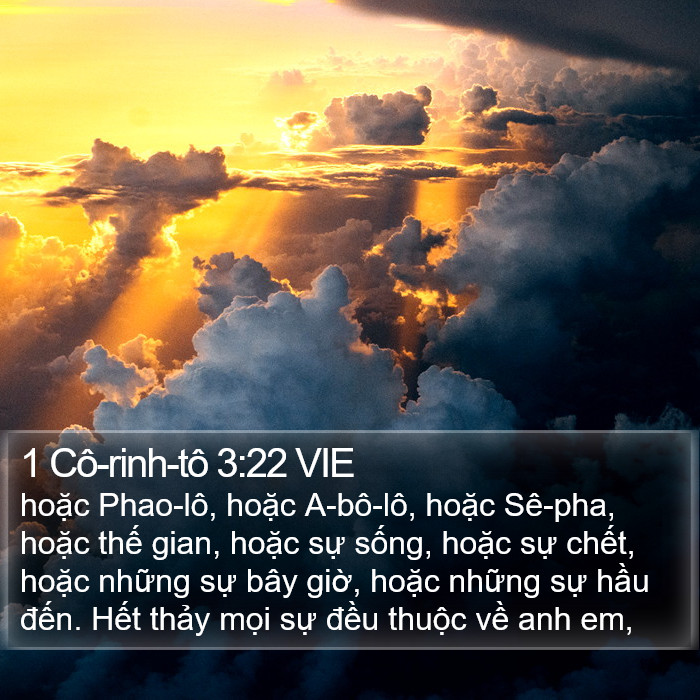 1 Cô-rinh-tô 3:22 VIE Bible Study