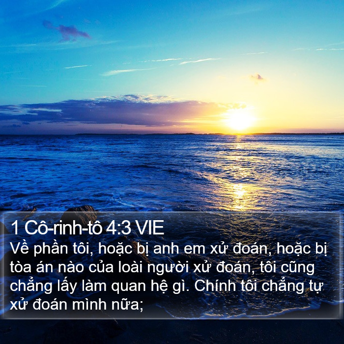 1 Cô-rinh-tô 4:3 VIE Bible Study