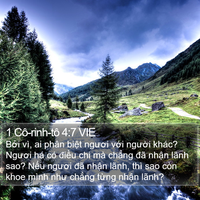 1 Cô-rinh-tô 4:7 VIE Bible Study