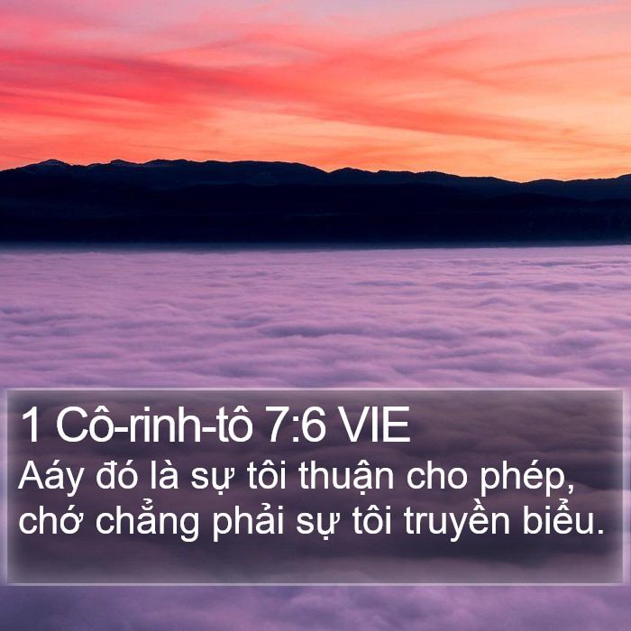 1 Cô-rinh-tô 7:6 VIE Bible Study