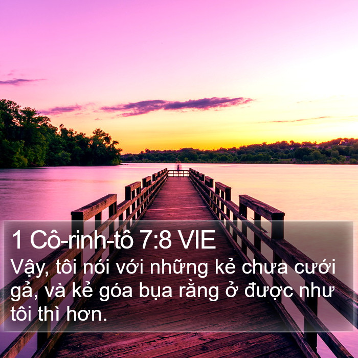 1 Cô-rinh-tô 7:8 VIE Bible Study