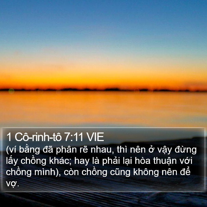 1 Cô-rinh-tô 7:11 VIE Bible Study