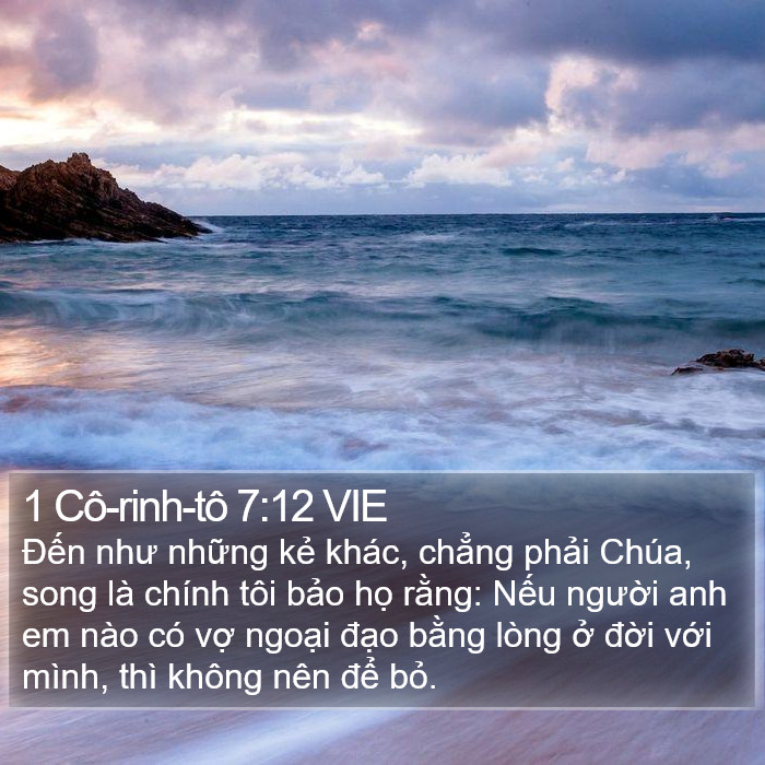 1 Cô-rinh-tô 7:12 VIE Bible Study