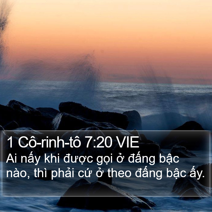 1 Cô-rinh-tô 7:20 VIE Bible Study