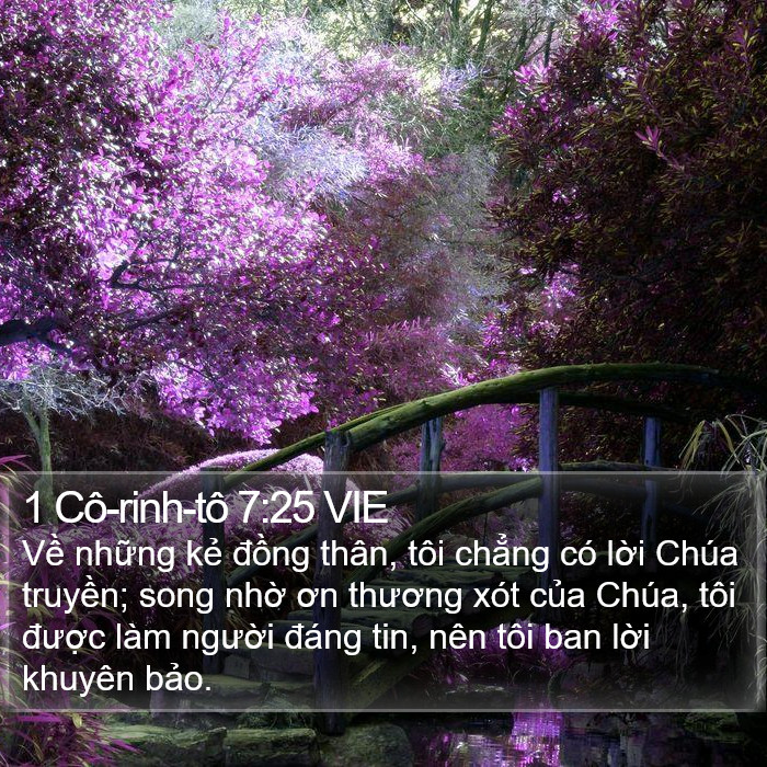 1 Cô-rinh-tô 7:25 VIE Bible Study