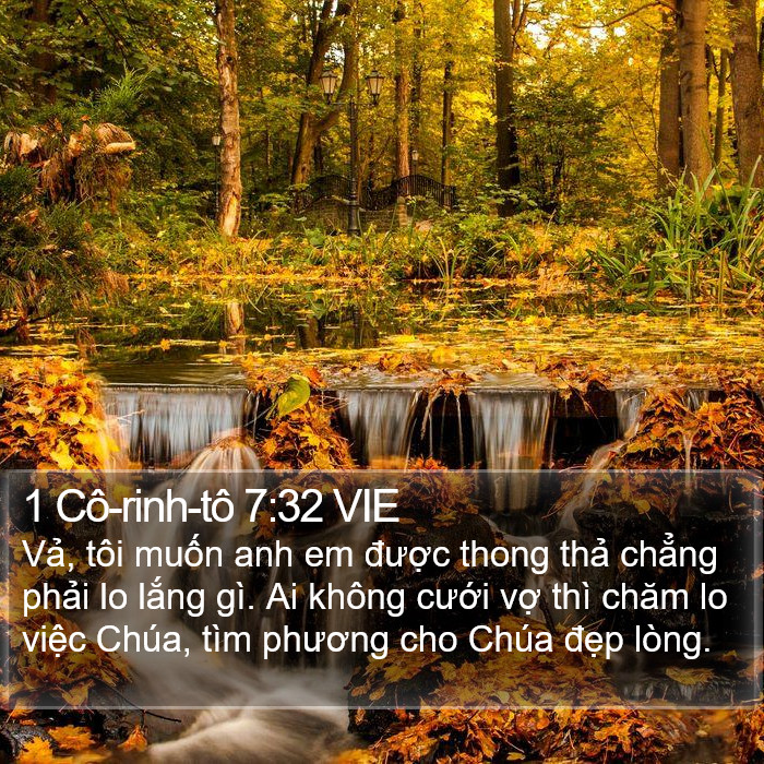 1 Cô-rinh-tô 7:32 VIE Bible Study