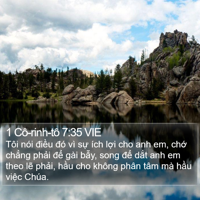 1 Cô-rinh-tô 7:35 VIE Bible Study