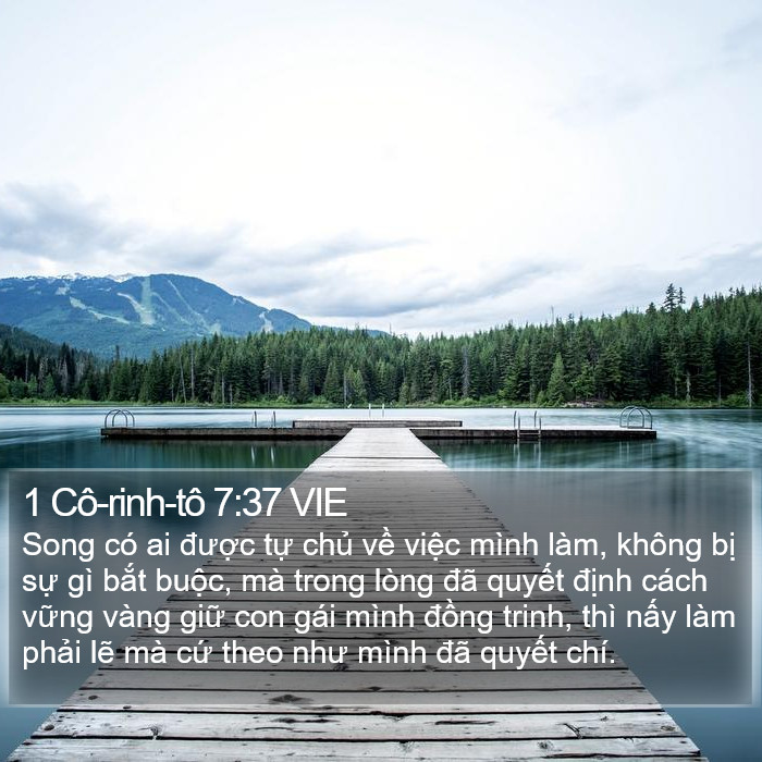 1 Cô-rinh-tô 7:37 VIE Bible Study