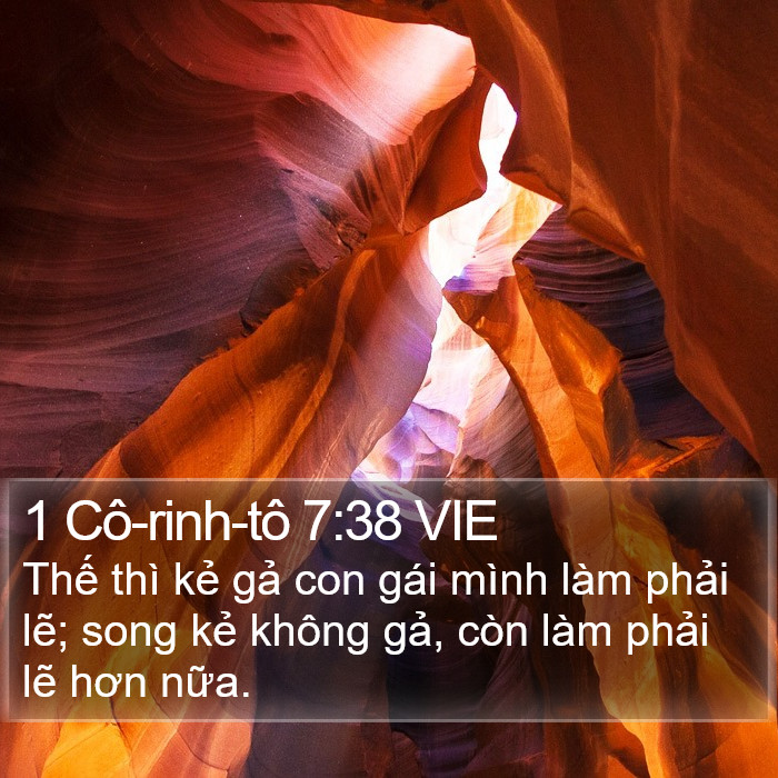 1 Cô-rinh-tô 7:38 VIE Bible Study