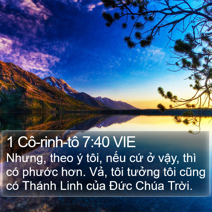 1 Cô-rinh-tô 7:40 VIE Bible Study