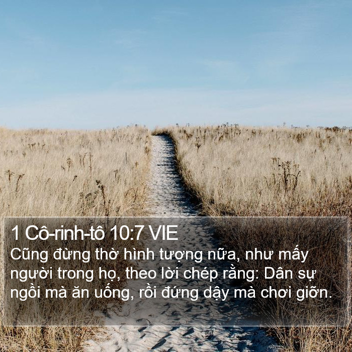 1 Cô-rinh-tô 10:7 VIE Bible Study