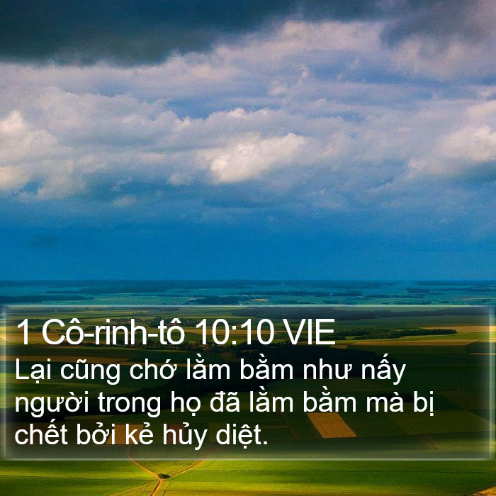 1 Cô-rinh-tô 10:10 VIE Bible Study