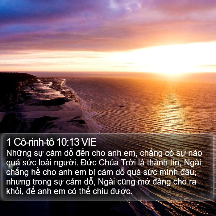 1 Cô-rinh-tô 10:13 VIE Bible Study