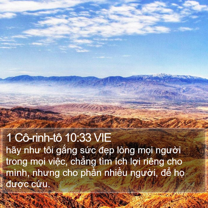 1 Cô-rinh-tô 10:33 VIE Bible Study