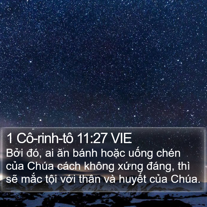 1 Cô-rinh-tô 11:27 VIE Bible Study