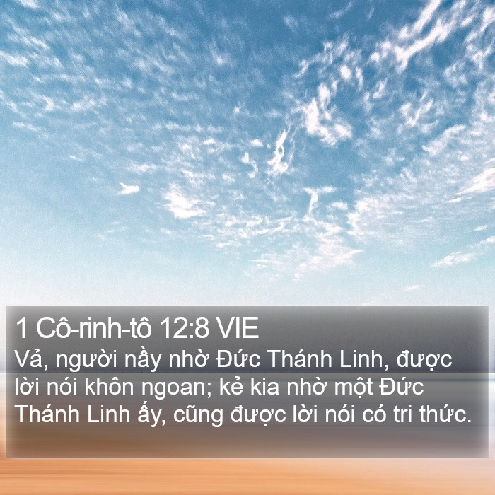 1 Cô-rinh-tô 12:8 VIE Bible Study