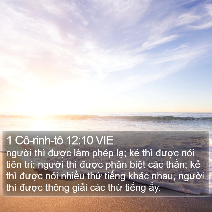 1 Cô-rinh-tô 12:10 VIE Bible Study