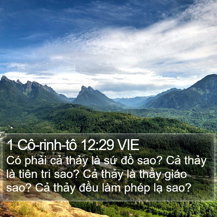 1 Cô-rinh-tô 12:29 VIE Bible Study