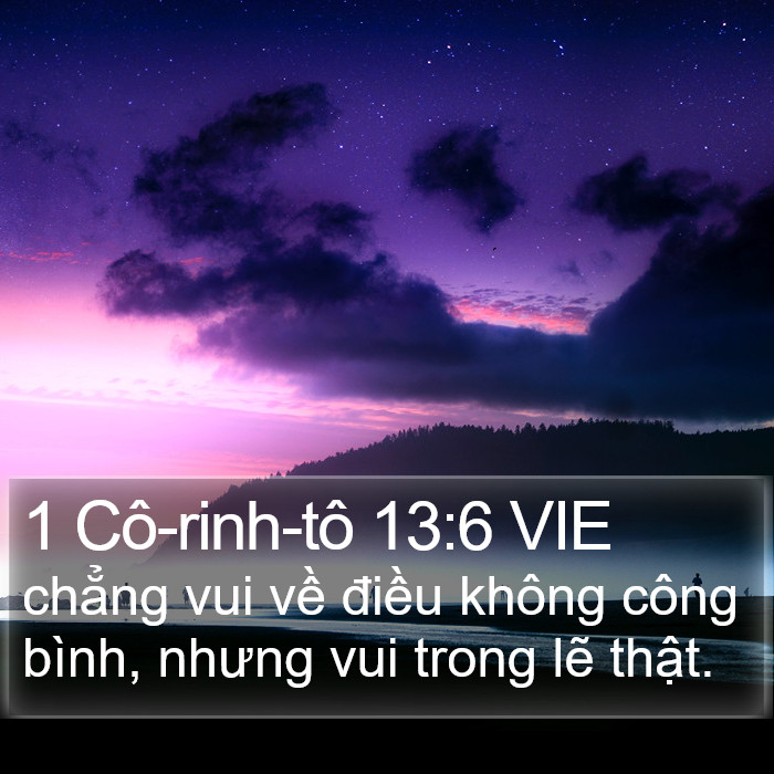 1 Cô-rinh-tô 13:6 VIE Bible Study