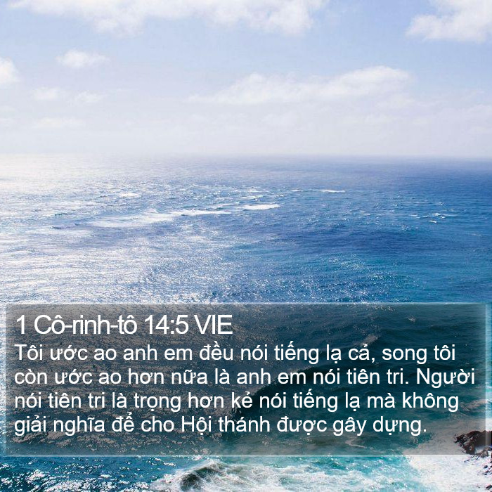 1 Cô-rinh-tô 14:5 VIE Bible Study