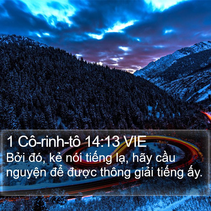 1 Cô-rinh-tô 14:13 VIE Bible Study