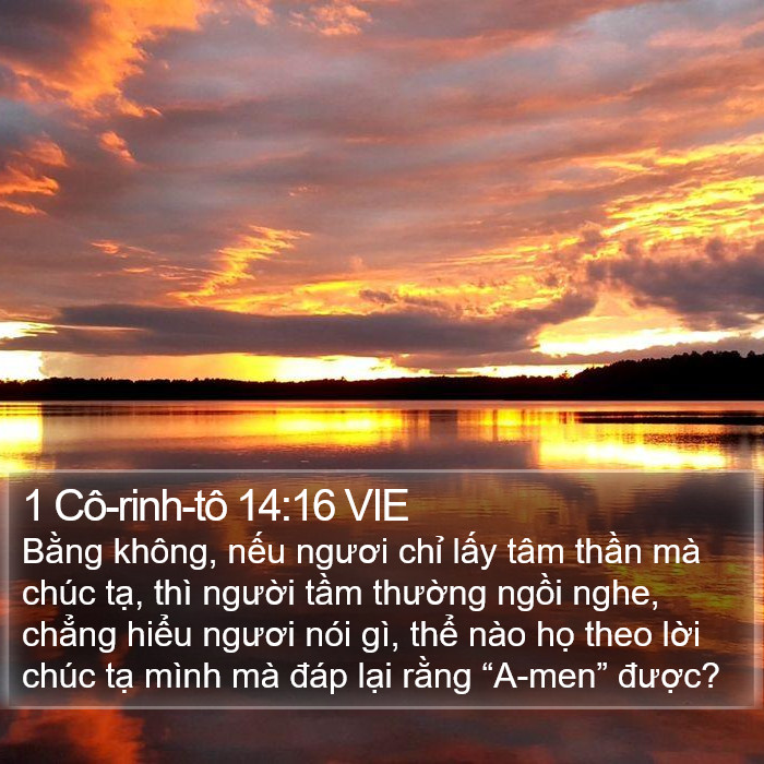 1 Cô-rinh-tô 14:16 VIE Bible Study