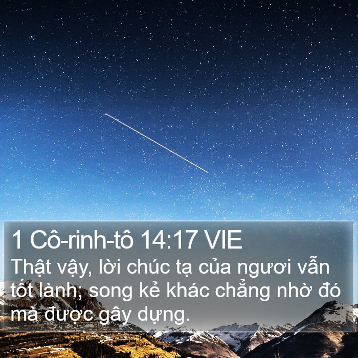 1 Cô-rinh-tô 14:17 VIE Bible Study