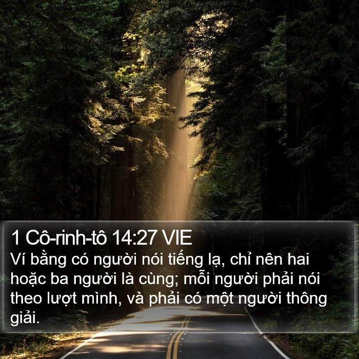 1 Cô-rinh-tô 14:27 VIE Bible Study