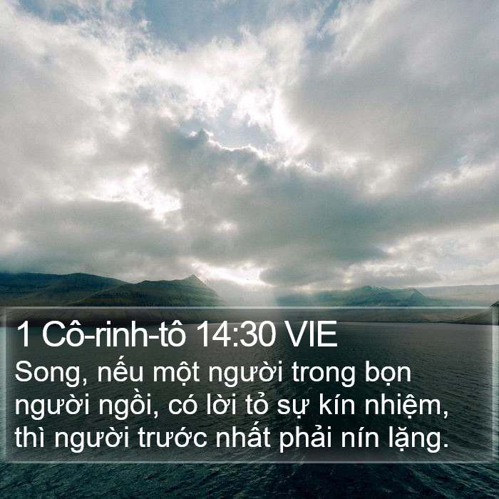 1 Cô-rinh-tô 14:30 VIE Bible Study