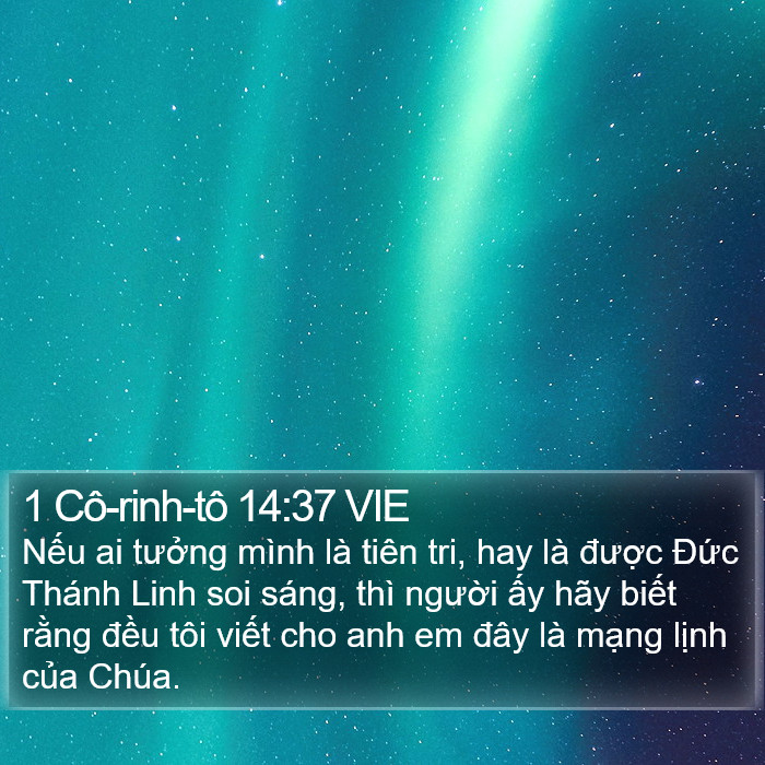 1 Cô-rinh-tô 14:37 VIE Bible Study