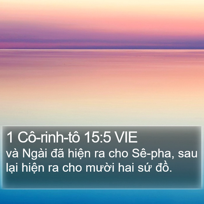 1 Cô-rinh-tô 15:5 VIE Bible Study