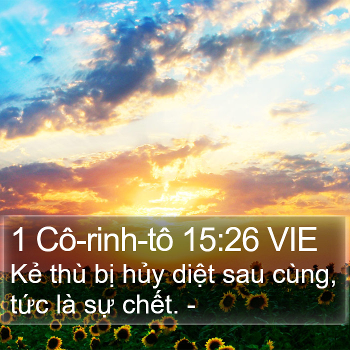 1 Cô-rinh-tô 15:26 VIE Bible Study