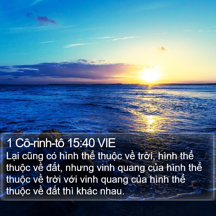 1 Cô-rinh-tô 15:40 VIE Bible Study