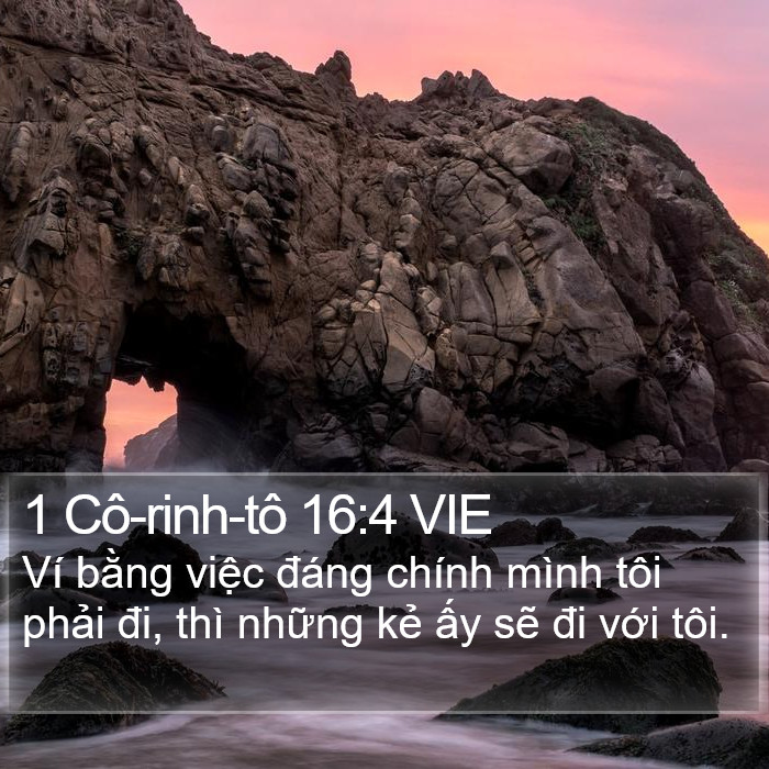 1 Cô-rinh-tô 16:4 VIE Bible Study